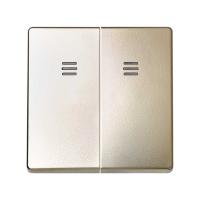 Simon 82 Клавиша двойная для выключателя с голубой подсветкой цвета шампань