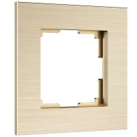 Рамка из металла на 1 пост АluMax шампань алюминий W0013511