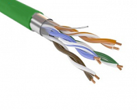 SPL Кабель витопарный, категории 6, U/UTP, 4 пары, 23 AWG, LSZH нг(A)-HFLTX, для внутренней прокладки,зеленый, коробка 305 м