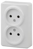 ЭРА 11-2202-01 Эксперт Белый Розетка 2-ая б/з ОУ