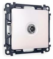 Комплект механизма TV розетки проходной ALFA MA213030 Жемчуг 5-1000 MHz 4dB QUANT