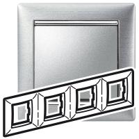 Legrand Valena Алюминий матовый Рамка 4-ая гориз