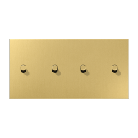 JUNG LS1912 Латунь классик Центральная плата, 2 поста, для горизонтальной установки, тумблеры 2+2,цилиндр; метал. исполнение