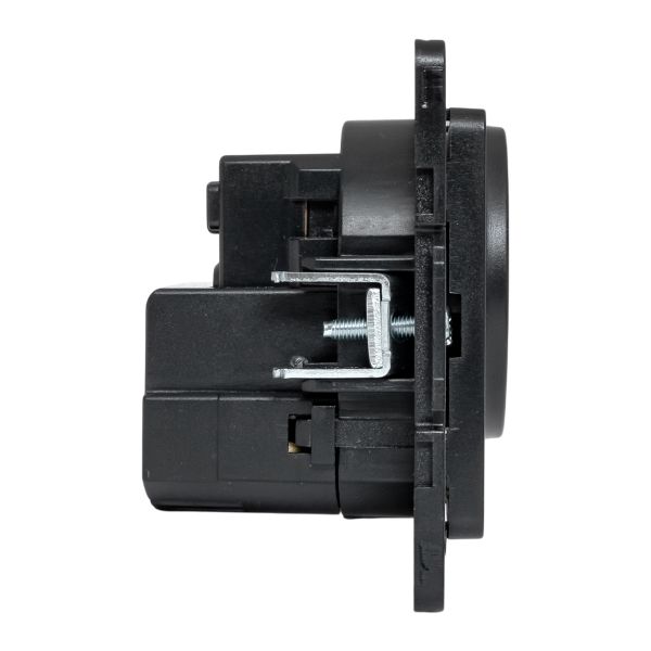 EKF Стокгольм Механизм Розетки 1-местной с/з, USB A+C 16А винтовые клеммы черный с защ. штор.