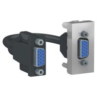SE Unica Modular Алюминий Розетка HD15 female (VGA), 1 модуль