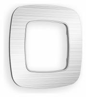 Рамка OMEGA Radian (Серебро Металл шлифованный) 1-ая OF580101