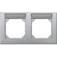 SE Merten SM Алюминий Рамка 2-ая с полем для надписи (MTN472260)