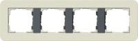 Gira E3 Песочный/Антрацит Рамка 4-ая