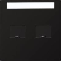 Gira S-Color Черный Накладка ТЛФ-розетки