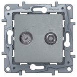 Legrand Etika Алюминий Розетка Розетка TV/SAT 2-х кабельная