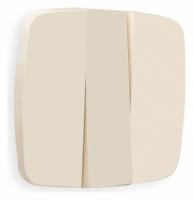 Лицевая панель OMEGA (Бежевый матовый) для 3-кл выключателей QUANT OP3250