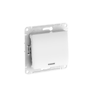 Systeme Electric Glossa Белый Выключатель 1-клавишный с подсветкой, сх.1а, 10АХ, мех., быстрозажим. клем.