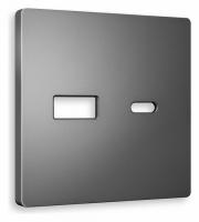Лицевая панель ALFA (Антрацит серый) для розетки 2USB тип A+C QUANT AP6610