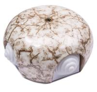 BIRONI Фаберже Керамика Мрамор золото Распред.коробка 86*50мм (4 ввода в комплекте)