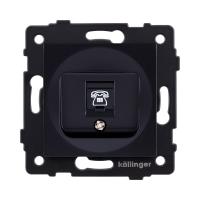 Розетка телефонная RJ11, черный Kollinger REA-009BK для Aspekt, Eleganz, Reflex