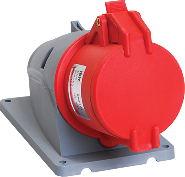 IEK Розетка стационарная ССИ-125 32А-6ч/200/346-240/415В 3Р+РЕ+N IP44 MAGNUM