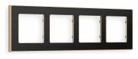 Рамка ALFA Arctic (Черный Стекло органическое/Шампань) 4-ая AF580544