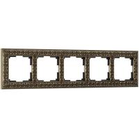 Рамка на 5 постов (бронза) WL07-Frame-05