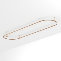 Основание ART-APRIORI-OVAL-ROD-200-4000x1000 (GD) (Arlight, IP20 Металл, 3 года)