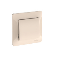 Systeme Electric Glossa Бежевый Выключатель 1-клавишный, сх.1, 10АХ, в сборе, быстрозажим. клем.