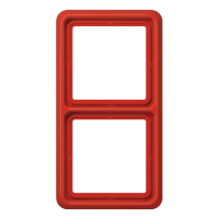 JUNG Рамка для вертикальной и горизонтальной установки ударопрочная, 2-кратная красный