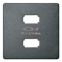 Simon 82 Concept Матовый титан, Накладка для зарядного устройства 2xUSB