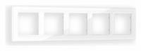 Рамка ALFA Platos (Белый Стекло органическое) 5-ая AF330105