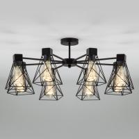 Потолочная люстра в стиле лофт 70107/8 черный Eurosvet Trappola
