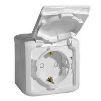 Legrand Quteo Белый Розетка с/з с шт IP44