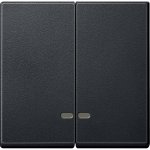 SE Merten SM Антрацит Клавиша 2-ая с подсветкой