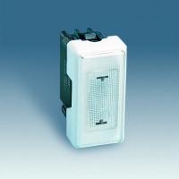 Simon 27 Мех Белый Индикатор системы "ждите-входите", узкий, прозр. рассеиват., неон. лампа 130-250В