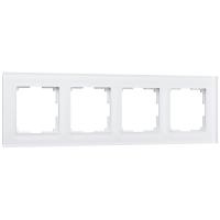 Рамка из стекла на 4 поста Favorit белый матовый W0041105