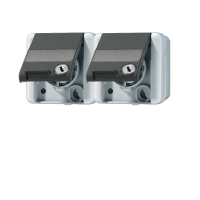 JUNG Двойная горизонтальная SCHUKO-розетка 16A 250V~ с полем для надписи IP44