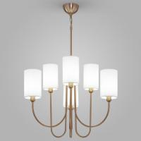 Подвесная люстра с тканевыми абажурами 60164/6 латунь Eurosvet Abbey