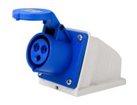 DEKraft Розетка стац. 2Р+РЕ 32А 220В IP44 РС-103 DEKraft Розетка стац. 2Р+РЕ 32А 220В IP44 РС-103