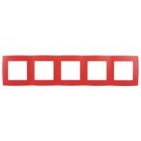 ЭРА 12-5005-23 Красный Рамка на 5 постов, 12