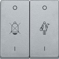 SE Merten SM Алюминий Клавиша 2-ая с надписями для горничной