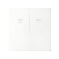 Simon 82 Клавиша двойная для выключателя с голубой подсветкой белого цвета