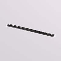 DK2532-WB Встраиваемый светильник SPACE со светодиодом под шпатлевку L240mm 220V 20W 38° 4000К IP20 белый/черный алюминий