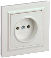 IEK BRITE Жемчуг Розетка без з/к/ш 10А в сборе РСР10-1-0-БрЖ