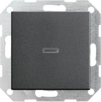 Gira S-55 Антрацит Выключатель 1-клавишный с подсветкой с самовозвратом