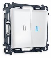 Комплект механизма 2-клавишного выключателя с подсветкой 10000K ALFA MA124020 Белый матовый QUANT