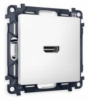 Комплект механизма розетки HDMI 2.0 ALFA MA134010 Белый матовый 40V/500mA 2.0GHz 5-18Gbit/s QUANT