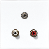 JUNG 2x Cinch Audio (RCA) / Stereo разъем (TRS 3.5 mm), белый