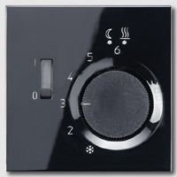 JUNG LS 990 Черная Накладка регулятора теплого пола (мех. FTR231U)