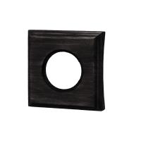 BIRONI Шедель Бук Угольно-черный Рамка 1-ая на бревно 200мм (скрытый монтаж)