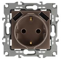 ЭРА 12-4109-13 Бронза Розетка 2P+E 16A-250В, штор. с 2xUSB 5В-3А, 12