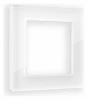 Рамка ALFA Platos (Белый Стекло органическое) 1-ая AF330101