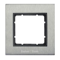 Berker B.7 Нержавеющая сталь/антрацит Рамка 1-местная