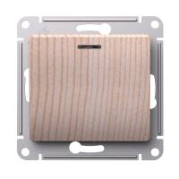 Systeme Electric Glossa Сосна Выключатель 1-клавишный с подсветкой, сх.1а, 10АХ, механизм